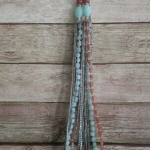 Premier Designs Multi-Strand Necklace - Blue and Pink